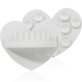 2PCS Shower Hair Catcher, Silicone Heart Shape Wall-Mount Suction Hair Collector, Hair Trap for Shower Drain, Reusable Shower Wall Hair Catcher, Hair Grabber for Bath & Shower (Grey)