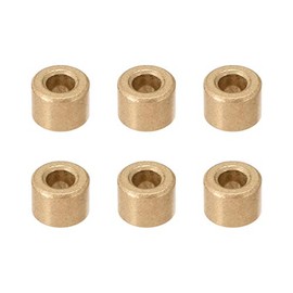 sourcing map Bearing Sleeve 4mm Bore x 8mm OD x 6mm Length Self Lubricating Sintered Bronze Bushings Pack of 6