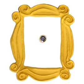 RAHMEN zum Einsetzen des Gucklochs der Eingangst√ºr und ein Kleber, der die GUCKLOCH simuliert.Present for your friends