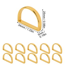 Pack of 10 Metal Napkin Rings, Napkin Ring, D-Buckle Napkin Rings, Vintage, Simple Napkin Rings, Gold Silver for Family Dinner, Wedding, Thanksgiving Table Decoration (Silver)