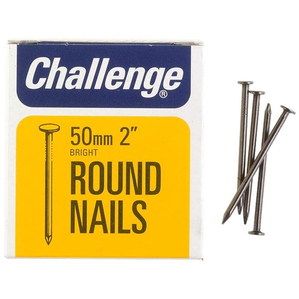 50mm (225g) Bright Round Nails 50mm (225g) External Length 50mm