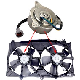 620-429 Engine Dual Radiator and Condenser Cooling Fan Motor Compatible with Infiniti G35 Sedan Nissan 350Z Compatible with Infiniti G35 2003-2007 Coupe 21481-CD000 21487-CD00A