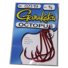 Gamakatsu Octopus Hook-10 Per Pack (Red, 12)