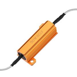 uxcell Aluminum Case Resistor 50W 8 Ohm Extension Wires Wirewound for LED Replacement Converter 50W8RJ