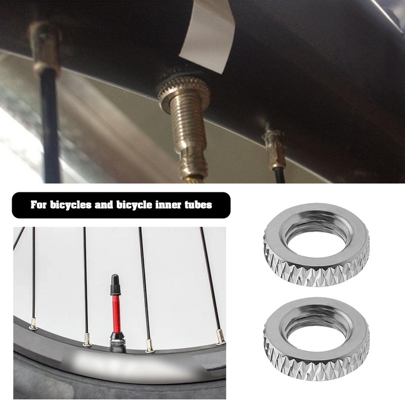 YINETTECH Presta Valve Core Locking Ring Nut Cylinder Lock Ring