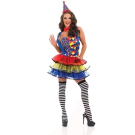 Fun Shack Clown Costume for Women - Adult Jester Outfit - Fun Female Clown Dress for Parties and Events, XX-Large