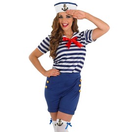 Fun Shack Blue Sailor Costume for Women, Costume, l
