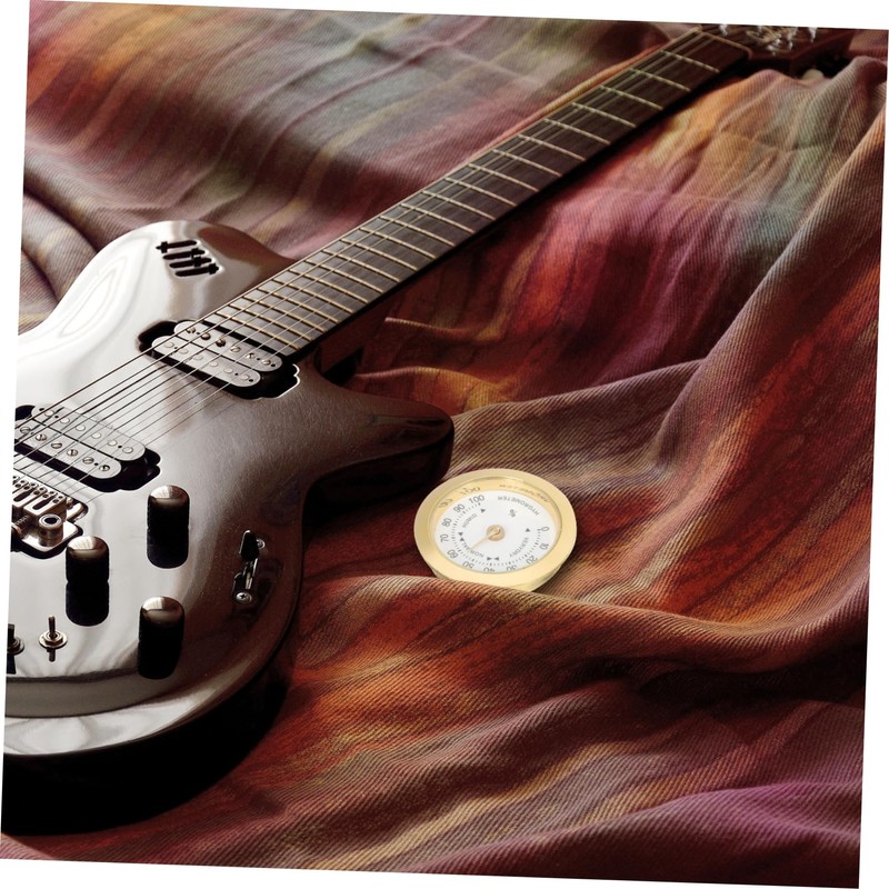Gatuida Round Hygrometer for Guitar Violin Care Portable Humidity Measurement