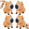 Gfamous Kapybara Stress Ball Children, Pack of 4, Stress Ball Capybara Cuddly Toy, Funny Squishy Squeeze Toy, Anti-Stress Balls, Squeeze Toy for Adults and Children