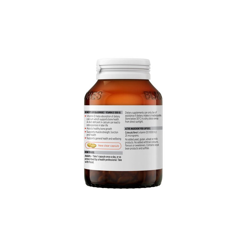 Blackmores Vitamin D3 1000IU 200 Capsules