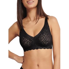 Sloggi Women's Zero Feel Bliss Soft Bra, black, XL large sizes