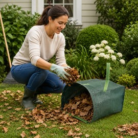 Garden Waste Bag for Yard Cleanup – Large-Capacity Green Leaf & Debris Collection Bag for Outdoor Gardening