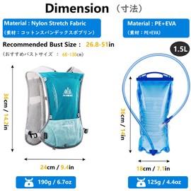 JEELAD 5L Running Hydration Vest Hydration Backpack for Outdoor Jogging Biking Cycling Marathon