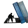 Neisouf Black Metal Bookend Cute Unique Heavy Duty Bookends for