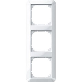 Schneider Electric Merten 389319 1-M Frame 3-Way for Sockets and Switches, Polar White Glossy, Made in Germany [Energy Class B]