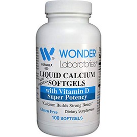 Wonder Laboratories Liquid Calcium Softgels | w/Vitamin D3 Super Potency