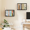 BUTUNITA Floating Book Frame Wall Mount - Invisible Metal Bookshelves