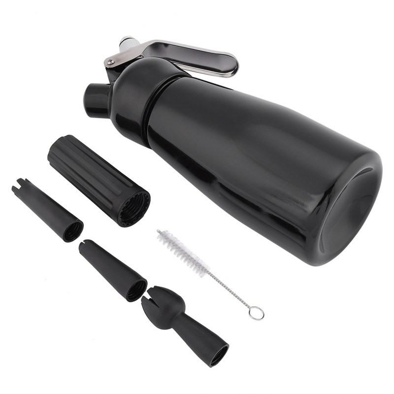 250mL Portable Red Aluminum Whipped Dessert Cream Butter Dispenser Whipper