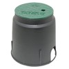 Dura 7 in. Round Valve Box in Black Body Green
