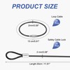 PATIKIL 12 Inch Safety Cable Lock, 4 Pack 0.08 Diameter