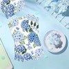 100 Pcs Hydrangea Floral Napkins, Happy Spring Disposable Paper Napkins,