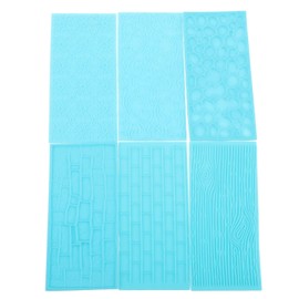 DOITOOL 6pcs Clay Texture Embossing Mats for Pottery Crafts Durable Impressions for Unique DIY Designs for Clay Art Jewelry Making