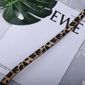 Sdopbinbin Animal Leopard Print Belt for Women - Thin Leather Waist Belt for Dress, Jean, Pant - Fashion Wide Soft Belt