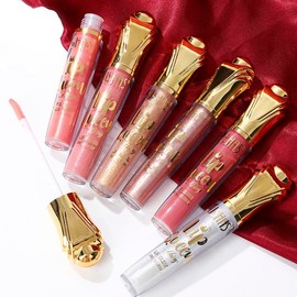 2Pack Flüssig Lippenstift für Frauen Lip Plumping Lipgloss für trockene Lippen, Matte Lip Gloss Long Lasting Moisturizing Liquid Lipstick