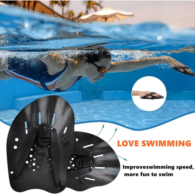 Swimming Training Hand Paddle , Swimming Training Paddle Adjustable Diving