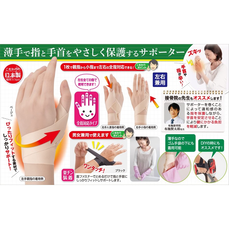 Finger Supporters Supervised by a Teacher, Black