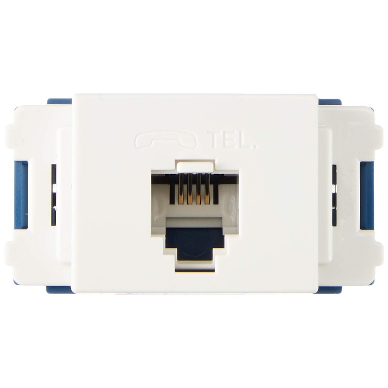 Panasonic WNT15649W Embedded Telephone Modular Jack, 6 Poles, 4 Cores,