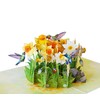PQ Bees Daffodils with Hummingbirds Mothers Day Cards, 3D Birthday