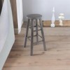 Casafoyer Rustic Wood Ivy Counter Stool | Weathered Finish |