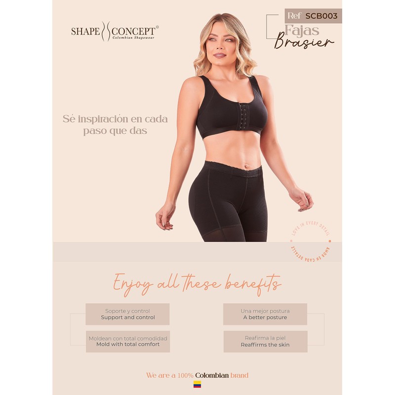 SHAPE CONCEPT - brasier de compresión postcirugía para mujer, brasier