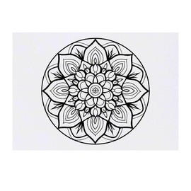 'Floral Mandala' Temporary Tattoo - Water Resistant, Skin-Safe, Non-Toxic Transfer (TO00076289)
