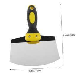 Gadpiparty Drywall Tool Stainless Steel Curved Scraper for Smoothing Plaster Durable Wall Covering Spatula Portable Loading Board for Efficient Repair