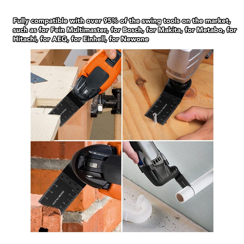 10 Pcs Oscillating Saw Blades, Wood Oscillating Multitool Quick Release