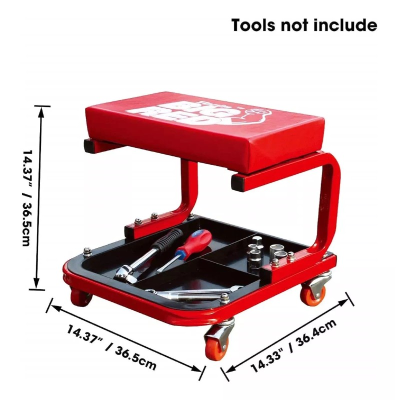 Big Red Torin Tr6300 Creeper Asiento, Rojo