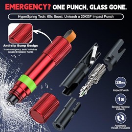 2 in 1 Seat Belt Cutter Emergency Hammer, 3 Pieces Safety Hammer with Belt Cutter