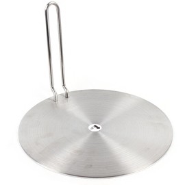 Esyogen 24 cm Induction Adaptor Plate for Induction Cookers Universal Heat Distributor Plate with Removable Handle