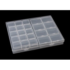 Diamond Painting Storage Box, Diamond Painting Accessory Boxes, Plastic Diamond Embroidery Box, Diamond Embroidery Sorting Box with Lid for Small Parts Storage Box Accessory Boxes (23 Compartments)