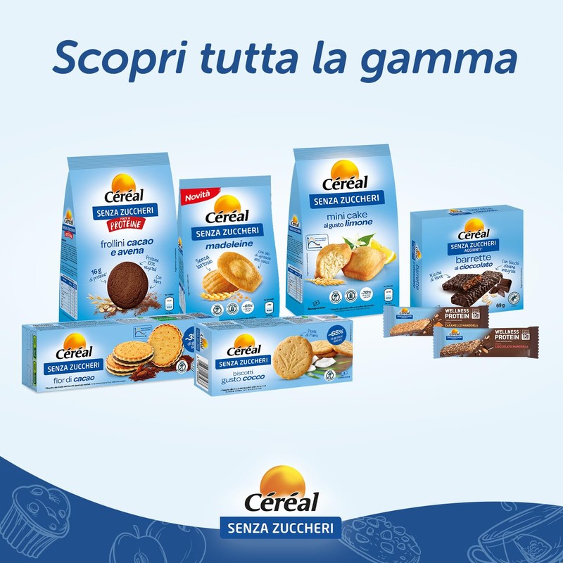 Céréal | Biscotti Gusto Nocciola con Gocce di Cioccolato Senza