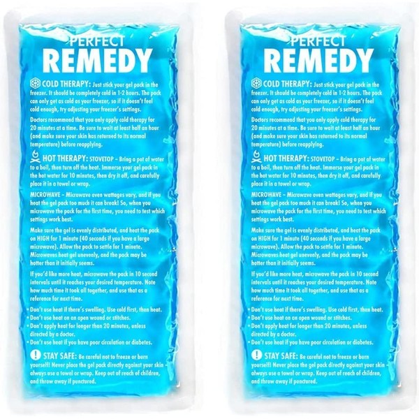 2 Pack Gel Ice Packs for Injuries, Reusable Gel Ice Pack for Hot Cold Compress, Soothing Soft Ice Packs for Injuries Reusable Gel, Alternative for Hot Water Bottles, Injury Ice Pack (Blue, Large)