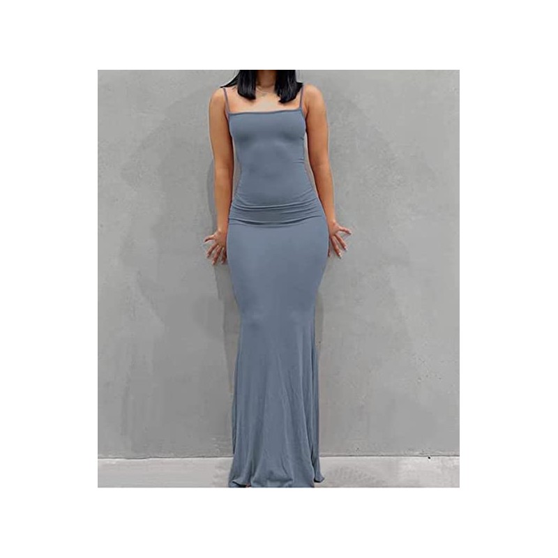 Women's Cami Bodycon Dress Casual Basic Solid Dress Spaghetti Strap