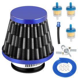 EOPOAYI 35mm (1-3/8") Motorcycle Air Filter Compatible with Taotao Coolster Baja Apollo RFZ125 XR70 CRF50 125cc 110cc 90cc 70cc 50cc ATV Quad 4 Wheeler Pit Dirt Bike Go Kart Scooter Moped Parts Blue