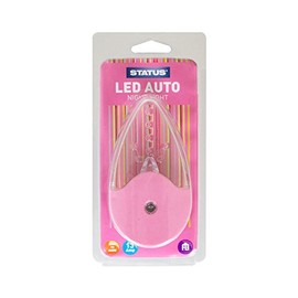 Status LED Dusk to Dawn Automatic Night Light | UK Plug Light Pink | SLEDNLBP1PK3