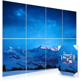 Mollywell Art Acoustic Panels, Sound Proofing, Wall Decoration, Suitable for Nature-Inspired Room Soundproofing & Vibrant Aesthetics (Mountain Forest), 48x32x0.4 Inch