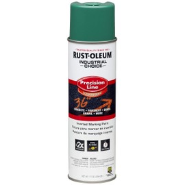 Rust-Oleum 1634838 Industrial Choice Inverted Solvent-Based Marking Spray Paint, 17 Oz, APWA Safety Green