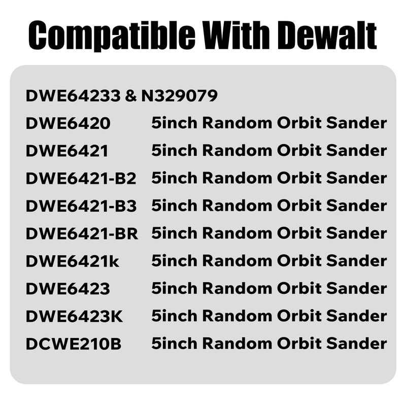 Sander Pad for Dewalt DWE64233 & N329079, 5" 8 Hole