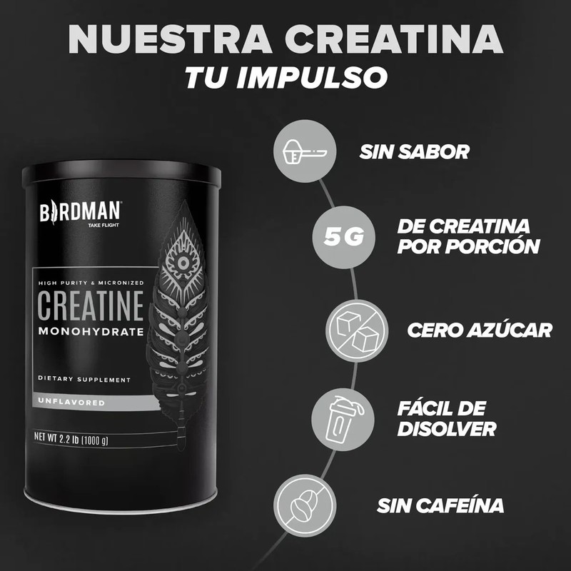 Birdman Creatina Vegana Citrato De Magnesio 120 Cápsulas